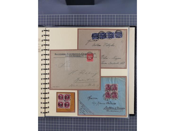 1872/1923, umfangreiche Sammlung mit ca. 800 Briefen,Karten und Ganzsachen. Am Anfang mit kleinem Teil “Hufeisentstempel”, an