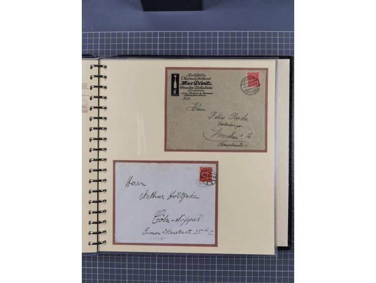 1872/1923, umfangreiche Sammlung mit ca. 800 Briefen,Karten und Ganzsachen. Am Anfang mit kleinem Teil “Hufeisentstempel”, an