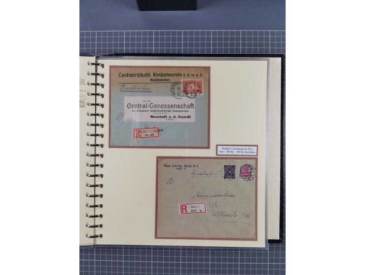 1872/1923, umfangreiche Sammlung mit ca. 800 Briefen,Karten und Ganzsachen. Am Anfang mit kleinem Teil “Hufeisentstempel”, an