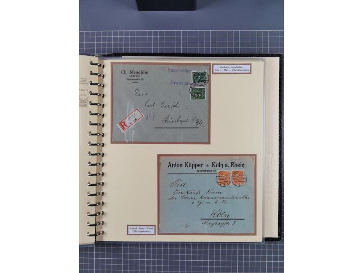 1872/1923, umfangreiche Sammlung mit ca. 800 Briefen,Karten und Ganzsachen. Am Anfang mit kleinem Teil “Hufeisentstempel”, an