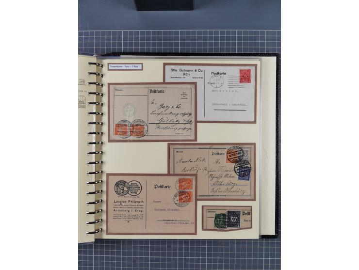 1872/1923, umfangreiche Sammlung mit ca. 800 Briefen,Karten und Ganzsachen. Am Anfang mit kleinem Teil “Hufeisentstempel”, an