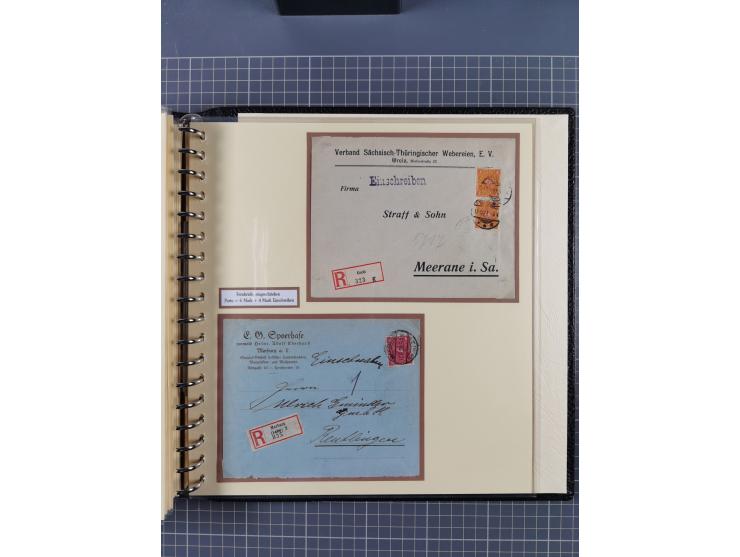 1872/1923, umfangreiche Sammlung mit ca. 800 Briefen,Karten und Ganzsachen. Am Anfang mit kleinem Teil “Hufeisentstempel”, an