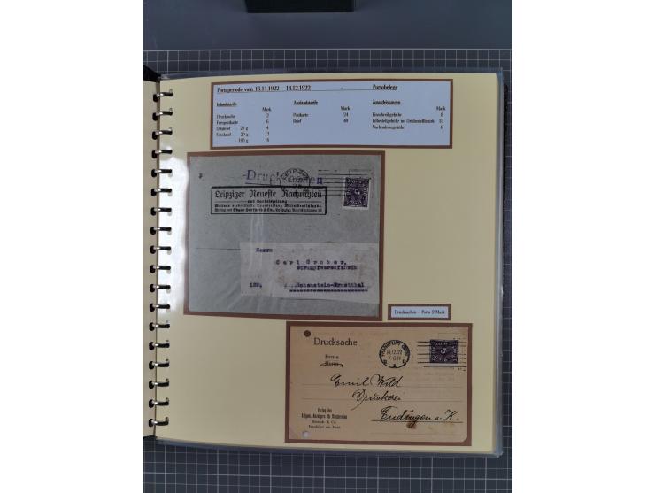 1872/1923, umfangreiche Sammlung mit ca. 800 Briefen,Karten und Ganzsachen. Am Anfang mit kleinem Teil “Hufeisentstempel”, an