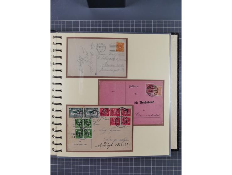 1872/1923, umfangreiche Sammlung mit ca. 800 Briefen,Karten und Ganzsachen. Am Anfang mit kleinem Teil “Hufeisentstempel”, an