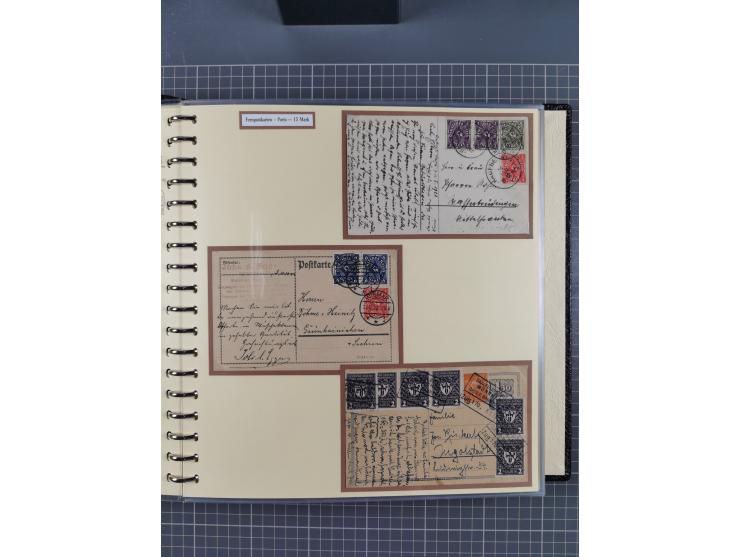 1872/1923, umfangreiche Sammlung mit ca. 800 Briefen,Karten und Ganzsachen. Am Anfang mit kleinem Teil “Hufeisentstempel”, an