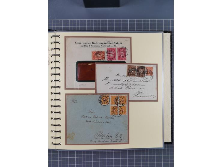 1872/1923, umfangreiche Sammlung mit ca. 800 Briefen,Karten und Ganzsachen. Am Anfang mit kleinem Teil “Hufeisentstempel”, an