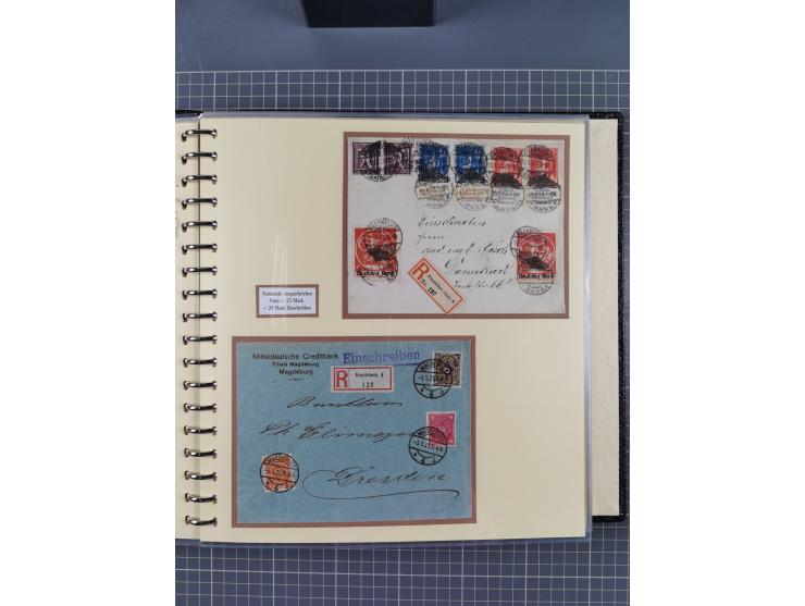 1872/1923, umfangreiche Sammlung mit ca. 800 Briefen,Karten und Ganzsachen. Am Anfang mit kleinem Teil “Hufeisentstempel”, an