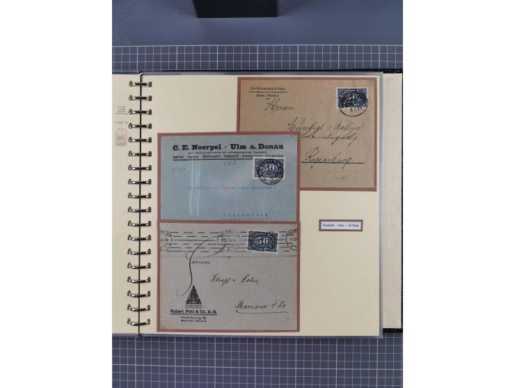1872/1923, umfangreiche Sammlung mit ca. 800 Briefen,Karten und Ganzsachen. Am Anfang mit kleinem Teil “Hufeisentstempel”, an