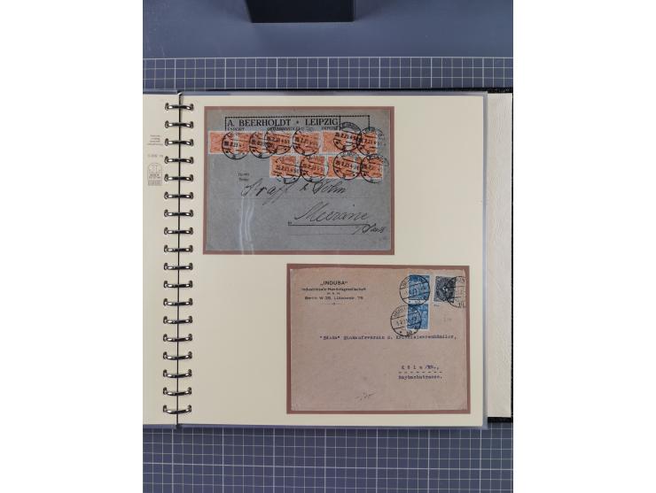 1872/1923, umfangreiche Sammlung mit ca. 800 Briefen,Karten und Ganzsachen. Am Anfang mit kleinem Teil “Hufeisentstempel”, an