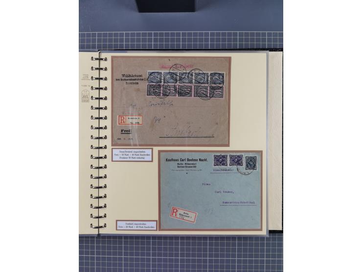 1872/1923, umfangreiche Sammlung mit ca. 800 Briefen,Karten und Ganzsachen. Am Anfang mit kleinem Teil “Hufeisentstempel”, an