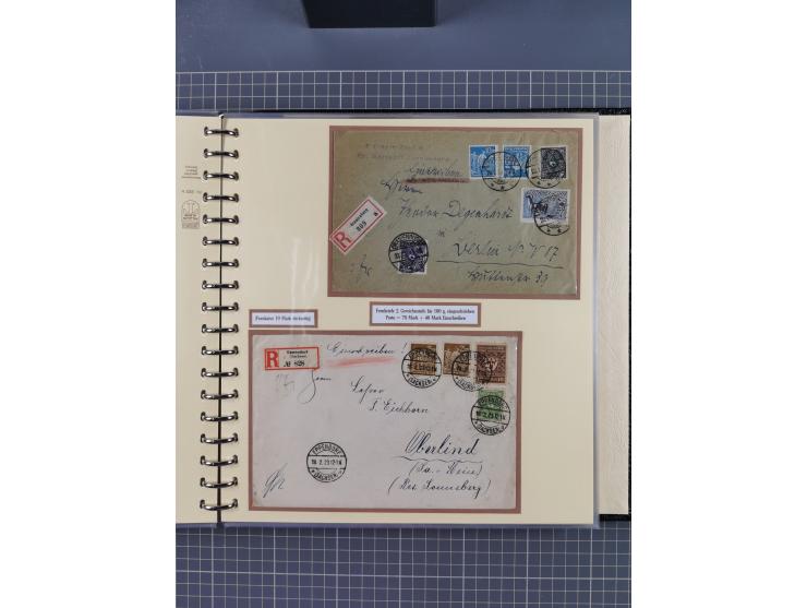 1872/1923, umfangreiche Sammlung mit ca. 800 Briefen,Karten und Ganzsachen. Am Anfang mit kleinem Teil “Hufeisentstempel”, an