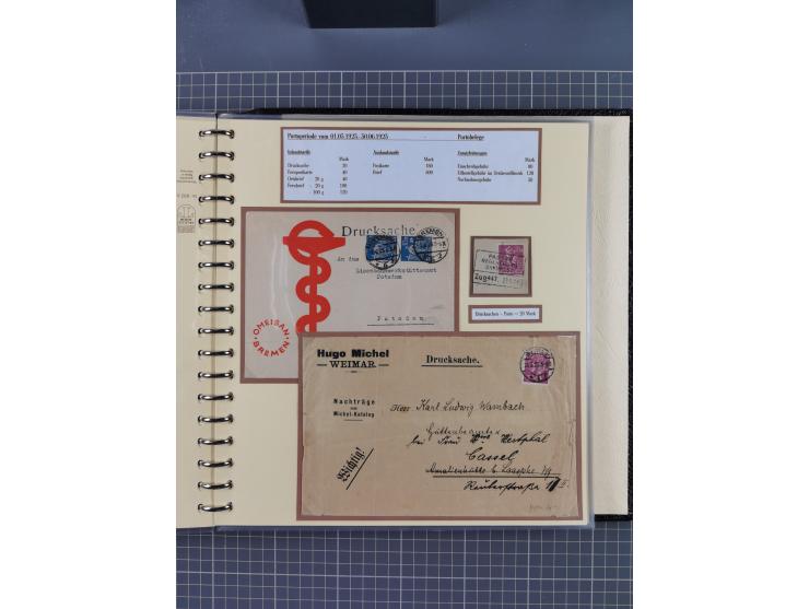 1872/1923, umfangreiche Sammlung mit ca. 800 Briefen,Karten und Ganzsachen. Am Anfang mit kleinem Teil “Hufeisentstempel”, an