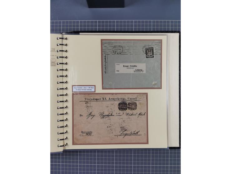 1872/1923, umfangreiche Sammlung mit ca. 800 Briefen,Karten und Ganzsachen. Am Anfang mit kleinem Teil “Hufeisentstempel”, an