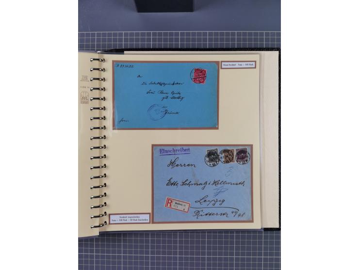 1872/1923, umfangreiche Sammlung mit ca. 800 Briefen,Karten und Ganzsachen. Am Anfang mit kleinem Teil “Hufeisentstempel”, an
