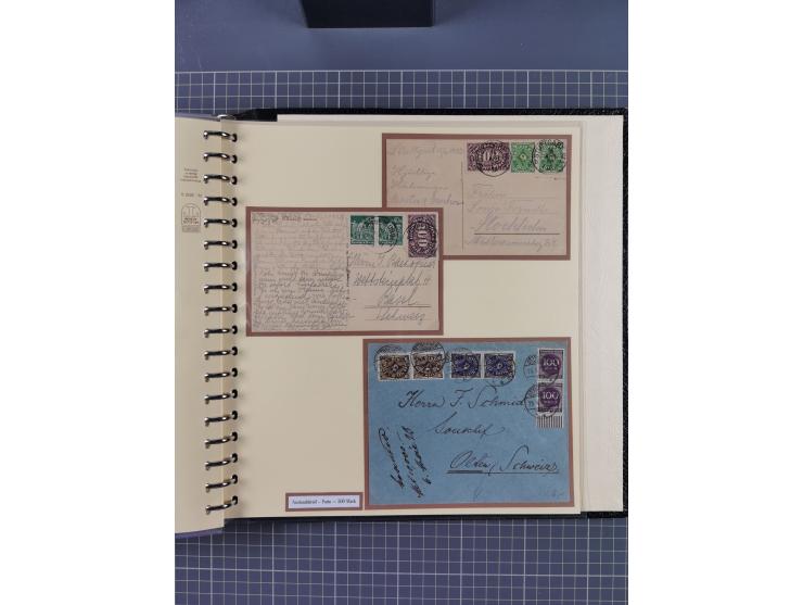 1872/1923, umfangreiche Sammlung mit ca. 800 Briefen,Karten und Ganzsachen. Am Anfang mit kleinem Teil “Hufeisentstempel”, an