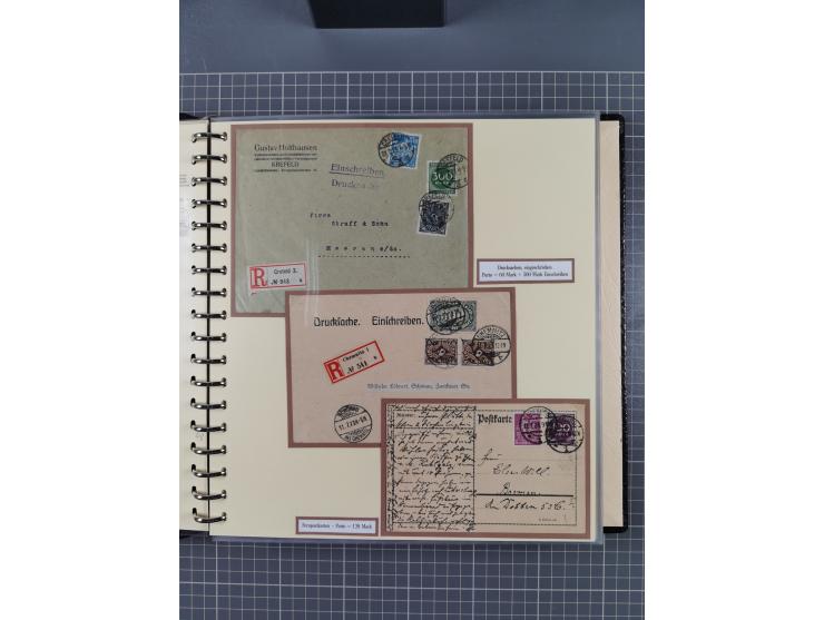 1872/1923, umfangreiche Sammlung mit ca. 800 Briefen,Karten und Ganzsachen. Am Anfang mit kleinem Teil “Hufeisentstempel”, an