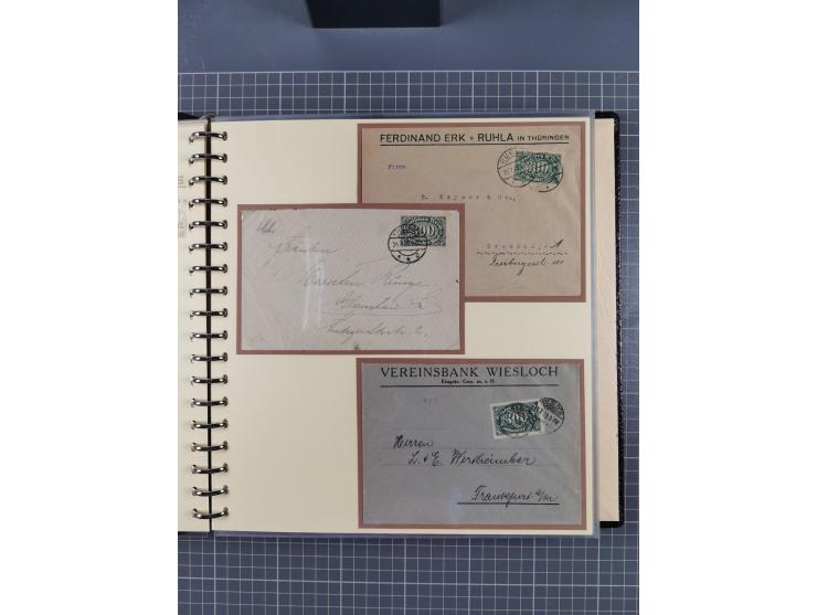 1872/1923, umfangreiche Sammlung mit ca. 800 Briefen,Karten und Ganzsachen. Am Anfang mit kleinem Teil “Hufeisentstempel”, an