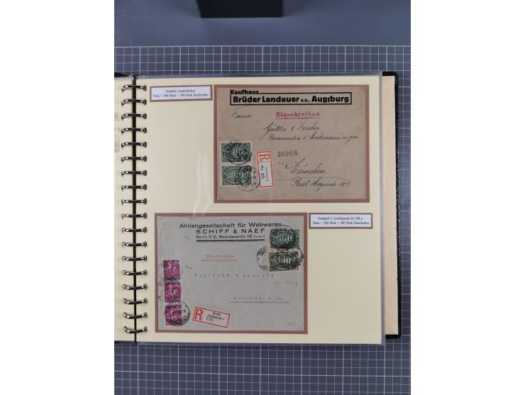 1872/1923, umfangreiche Sammlung mit ca. 800 Briefen,Karten und Ganzsachen. Am Anfang mit kleinem Teil “Hufeisentstempel”, an