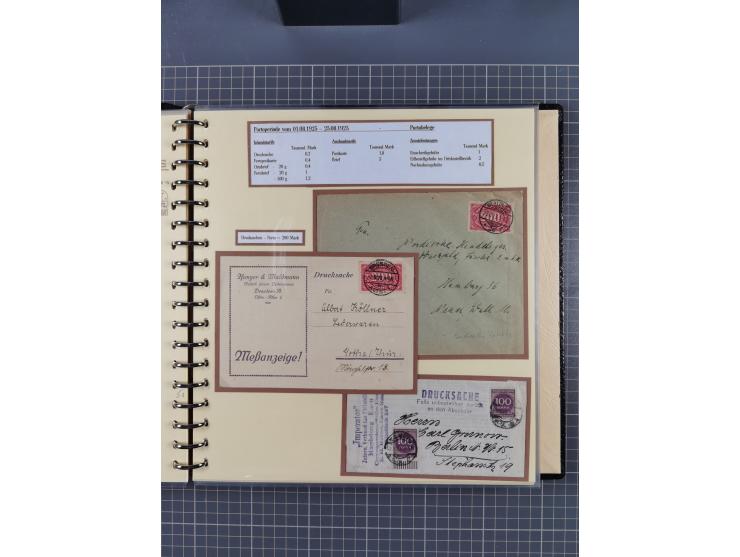 1872/1923, umfangreiche Sammlung mit ca. 800 Briefen,Karten und Ganzsachen. Am Anfang mit kleinem Teil “Hufeisentstempel”, an