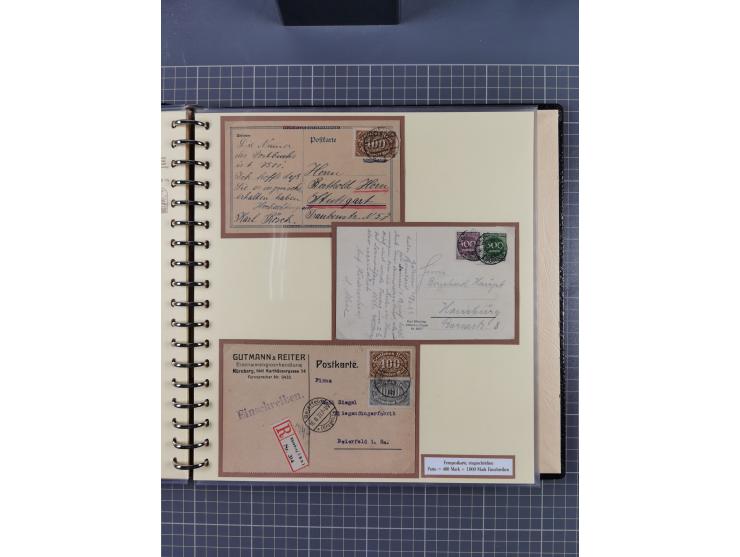 1872/1923, umfangreiche Sammlung mit ca. 800 Briefen,Karten und Ganzsachen. Am Anfang mit kleinem Teil “Hufeisentstempel”, an
