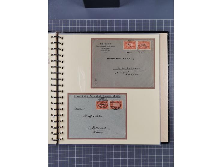 1872/1923, umfangreiche Sammlung mit ca. 800 Briefen,Karten und Ganzsachen. Am Anfang mit kleinem Teil “Hufeisentstempel”, an