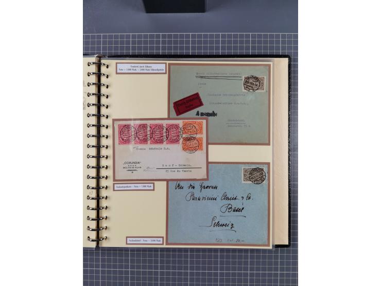 1872/1923, umfangreiche Sammlung mit ca. 800 Briefen,Karten und Ganzsachen. Am Anfang mit kleinem Teil “Hufeisentstempel”, an