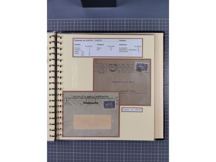 1872/1923, umfangreiche Sammlung mit ca. 800 Briefen,Karten und Ganzsachen. Am Anfang mit kleinem Teil “Hufeisentstempel”, an
