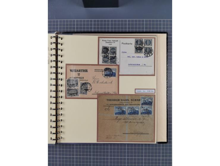 1872/1923, umfangreiche Sammlung mit ca. 800 Briefen,Karten und Ganzsachen. Am Anfang mit kleinem Teil “Hufeisentstempel”, an