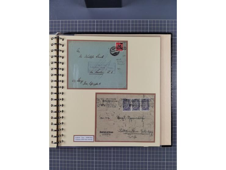 1872/1923, umfangreiche Sammlung mit ca. 800 Briefen,Karten und Ganzsachen. Am Anfang mit kleinem Teil “Hufeisentstempel”, an