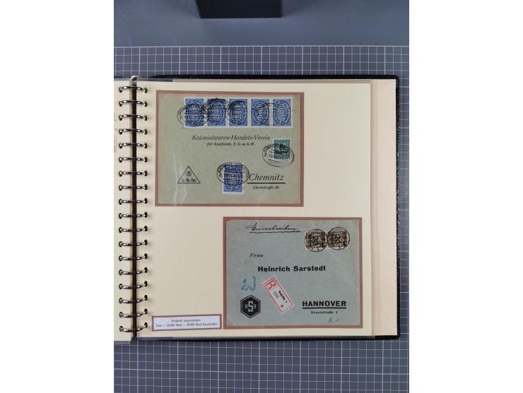 1872/1923, umfangreiche Sammlung mit ca. 800 Briefen,Karten und Ganzsachen. Am Anfang mit kleinem Teil “Hufeisentstempel”, an