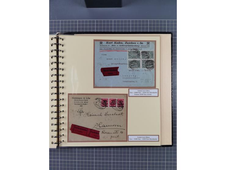 1872/1923, umfangreiche Sammlung mit ca. 800 Briefen,Karten und Ganzsachen. Am Anfang mit kleinem Teil “Hufeisentstempel”, an