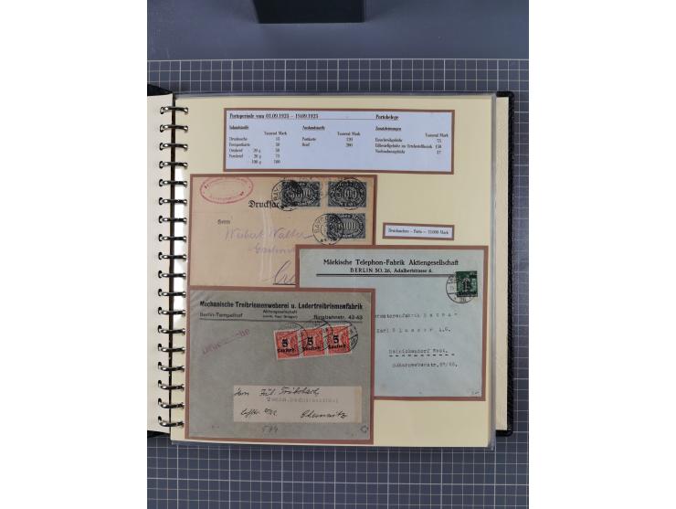 1872/1923, umfangreiche Sammlung mit ca. 800 Briefen,Karten und Ganzsachen. Am Anfang mit kleinem Teil “Hufeisentstempel”, an
