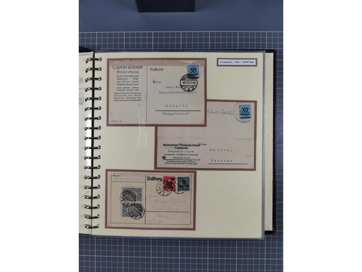 1872/1923, umfangreiche Sammlung mit ca. 800 Briefen,Karten und Ganzsachen. Am Anfang mit kleinem Teil “Hufeisentstempel”, an