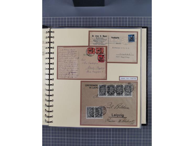 1872/1923, umfangreiche Sammlung mit ca. 800 Briefen,Karten und Ganzsachen. Am Anfang mit kleinem Teil “Hufeisentstempel”, an