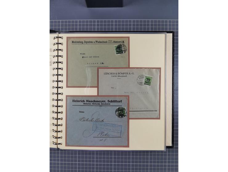 1872/1923, umfangreiche Sammlung mit ca. 800 Briefen,Karten und Ganzsachen. Am Anfang mit kleinem Teil “Hufeisentstempel”, an