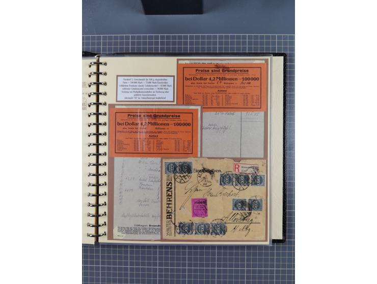 1872/1923, umfangreiche Sammlung mit ca. 800 Briefen,Karten und Ganzsachen. Am Anfang mit kleinem Teil “Hufeisentstempel”, an