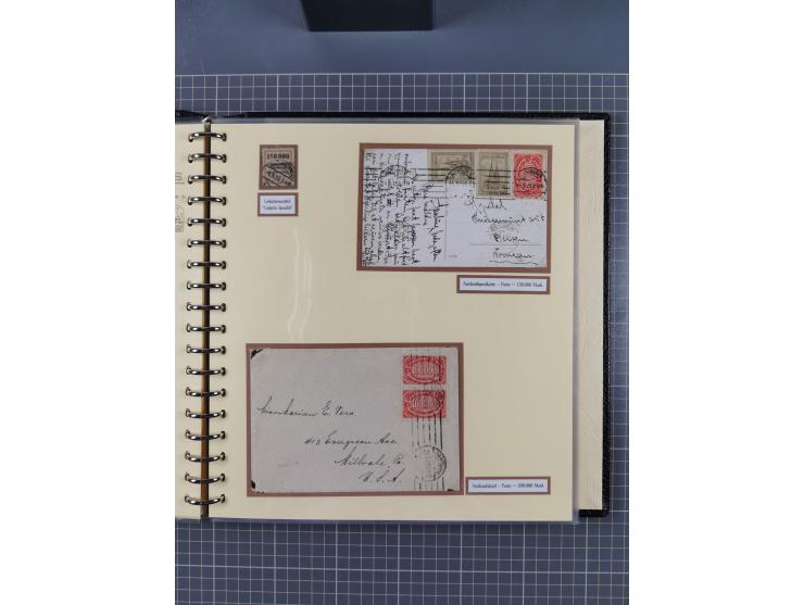 1872/1923, umfangreiche Sammlung mit ca. 800 Briefen,Karten und Ganzsachen. Am Anfang mit kleinem Teil “Hufeisentstempel”, an