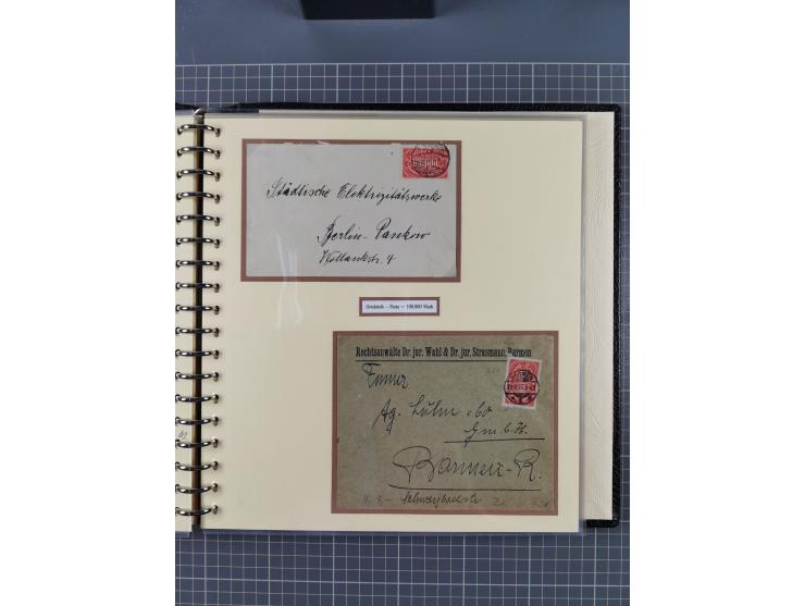 1872/1923, umfangreiche Sammlung mit ca. 800 Briefen,Karten und Ganzsachen. Am Anfang mit kleinem Teil “Hufeisentstempel”, an