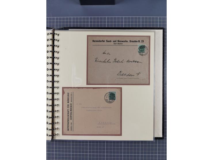 1872/1923, umfangreiche Sammlung mit ca. 800 Briefen,Karten und Ganzsachen. Am Anfang mit kleinem Teil “Hufeisentstempel”, an