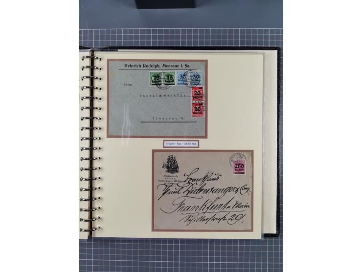 1872/1923, umfangreiche Sammlung mit ca. 800 Briefen,Karten und Ganzsachen. Am Anfang mit kleinem Teil “Hufeisentstempel”, an