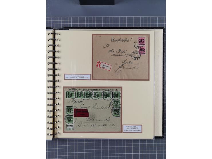 1872/1923, umfangreiche Sammlung mit ca. 800 Briefen,Karten und Ganzsachen. Am Anfang mit kleinem Teil “Hufeisentstempel”, an