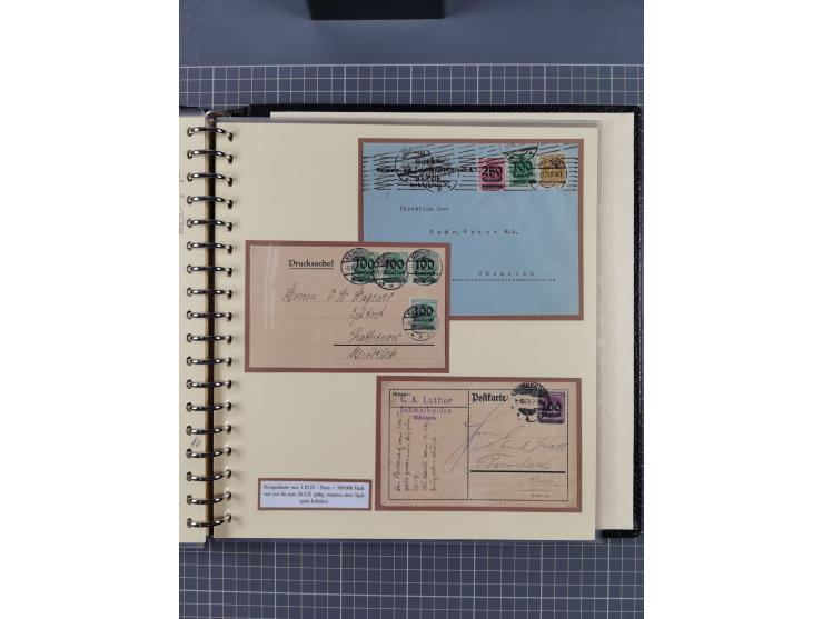 1872/1923, umfangreiche Sammlung mit ca. 800 Briefen,Karten und Ganzsachen. Am Anfang mit kleinem Teil “Hufeisentstempel”, an