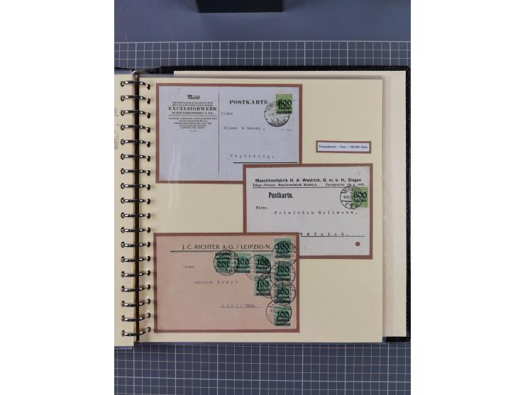 1872/1923, umfangreiche Sammlung mit ca. 800 Briefen,Karten und Ganzsachen. Am Anfang mit kleinem Teil “Hufeisentstempel”, an