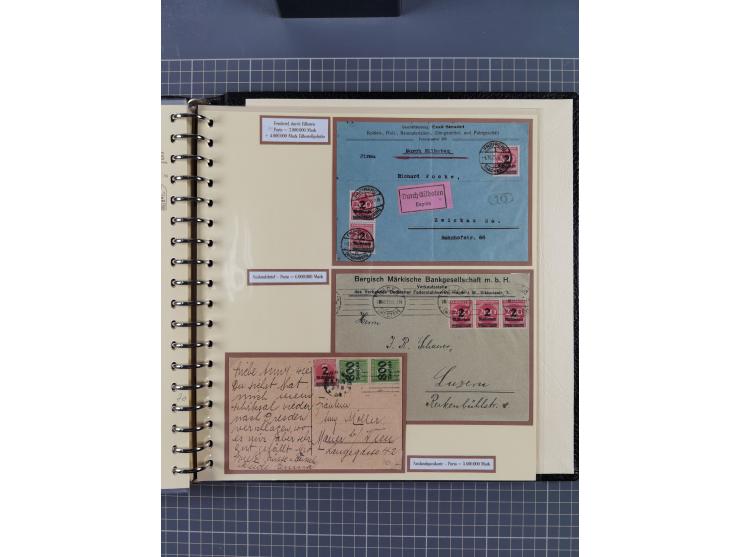 1872/1923, umfangreiche Sammlung mit ca. 800 Briefen,Karten und Ganzsachen. Am Anfang mit kleinem Teil “Hufeisentstempel”, an