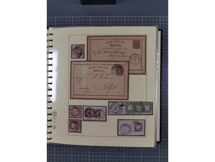 1872/1923, umfangreiche Sammlung mit ca. 800 Briefen,Karten und Ganzsachen. Am Anfang mit kleinem Teil “Hufeisentstempel”, an