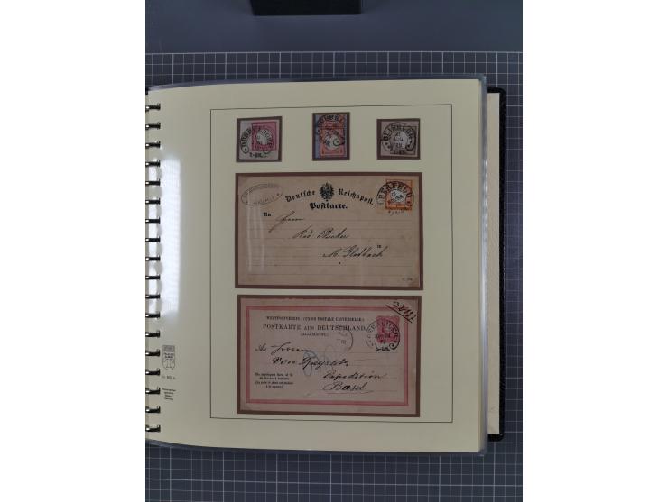 1872/1923, umfangreiche Sammlung mit ca. 800 Briefen,Karten und Ganzsachen. Am Anfang mit kleinem Teil “Hufeisentstempel”, an