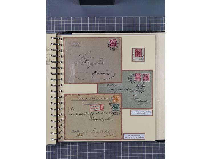 1872/1923, umfangreiche Sammlung mit ca. 800 Briefen,Karten und Ganzsachen. Am Anfang mit kleinem Teil “Hufeisentstempel”, an