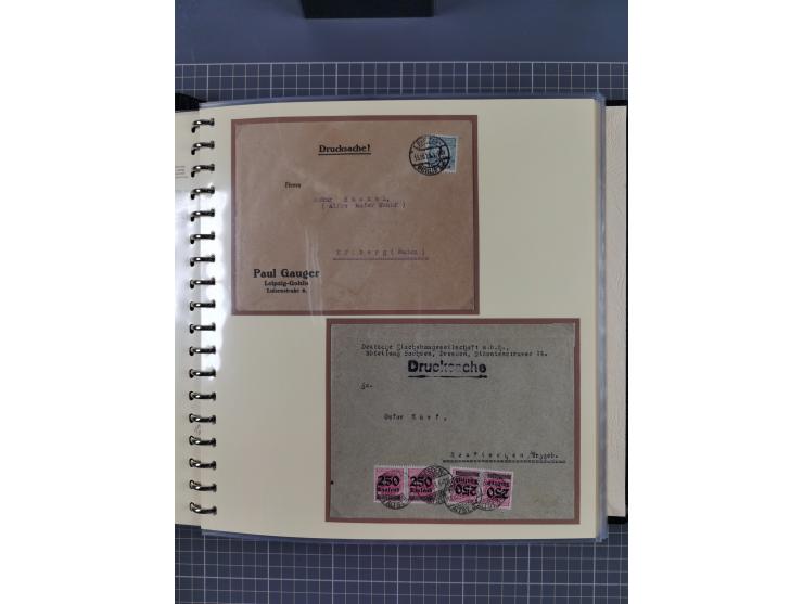 1872/1923, umfangreiche Sammlung mit ca. 800 Briefen,Karten und Ganzsachen. Am Anfang mit kleinem Teil “Hufeisentstempel”, an