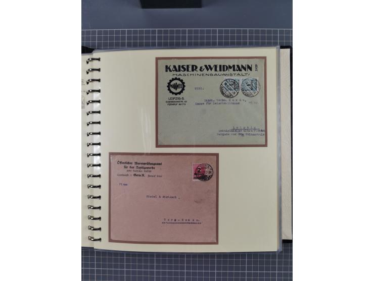 1872/1923, umfangreiche Sammlung mit ca. 800 Briefen,Karten und Ganzsachen. Am Anfang mit kleinem Teil “Hufeisentstempel”, an