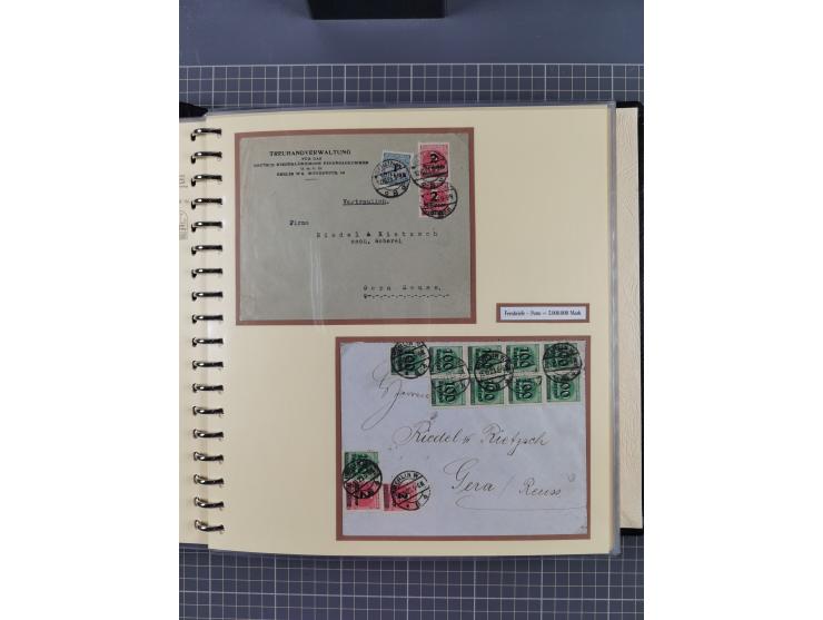 1872/1923, umfangreiche Sammlung mit ca. 800 Briefen,Karten und Ganzsachen. Am Anfang mit kleinem Teil “Hufeisentstempel”, an